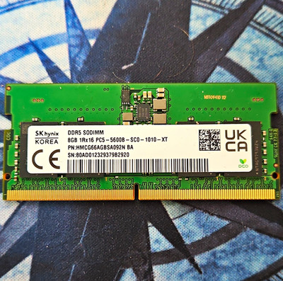SK hynix 8GB DDR5 SDRAM SO-DIMM Laptop RAM PC5-5600B HMCG66AGBSA092N
