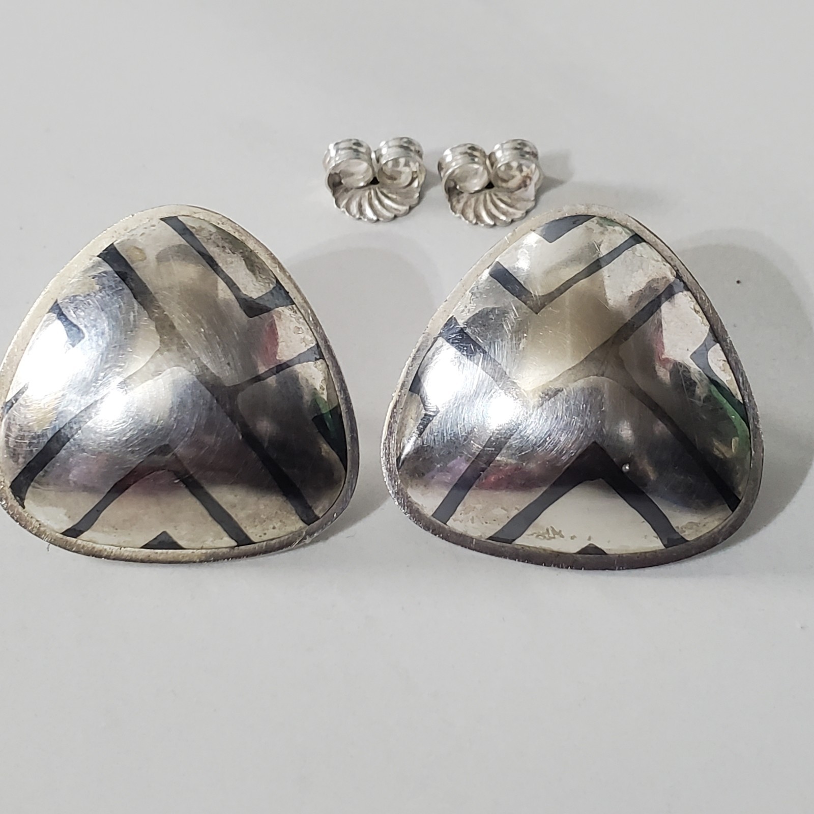 Vintage Judith Wright Sterling Triangular Geometr… - image 3