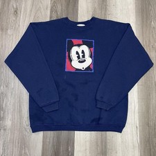90s Mickey Mouse Disney USA Made Crewneck Sweatshirt Big Logo size L VINTAGE