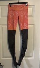 Alo Yoga Goddess Ribbed Legging women's size medium bright melon and gray