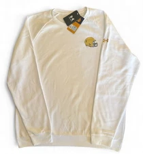 NEW Notre Dame Irish Metallic GOLD HELMET Marcus Freeman White UA Crewneck - XXL