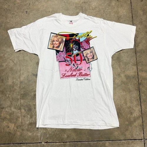 Dolly Parton Shirt 90s Dollywood Country Music T-Shi 1990s vintage concert t-shirt, vintage, size L, single stitch, B+ condition
