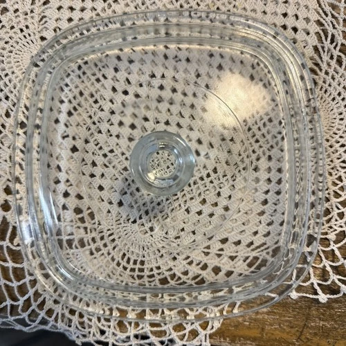 VTG Pyrex Clear A7C Glass Replacement Lid A-7-C 7" For Corning Ware 7 In. Square
