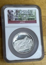 2012P Australia S$1 Koala High Relief PF69 Ultra Cam 1 Of First 1000 Struck NGC