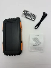 Portable Solar Power Bank With Flashlight