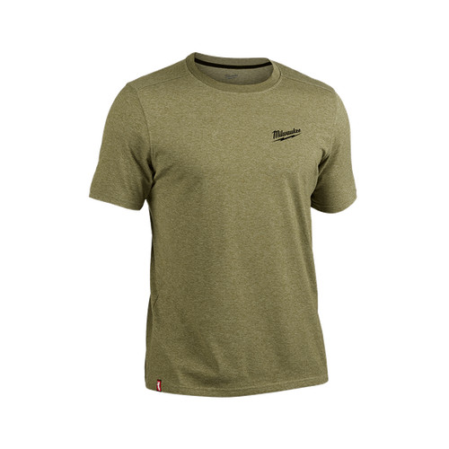 Milwaukee 603GN-L Freeflex Short-Sleeve Hybrid Work T-Shirt Green, Large