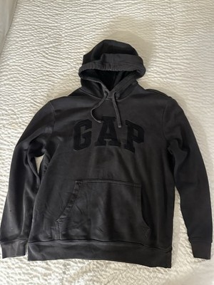 Gap Big Embroidered Logo Hoodie Black Y2K Streetwear Hype Men s Size M