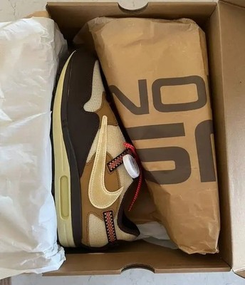 TRAVIS SCOTT NIKE AIR MAX 1  CACTUS JACK DO9392-200 BROWN BUROQUE 11.5