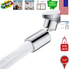 Easy Install Water Saving Aerator: Dual Flow Chrome Faucet Extender - 55/64 Inch