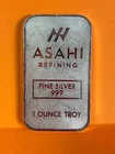 1 oz Silver Bar - Asahi Refining .999 Fine