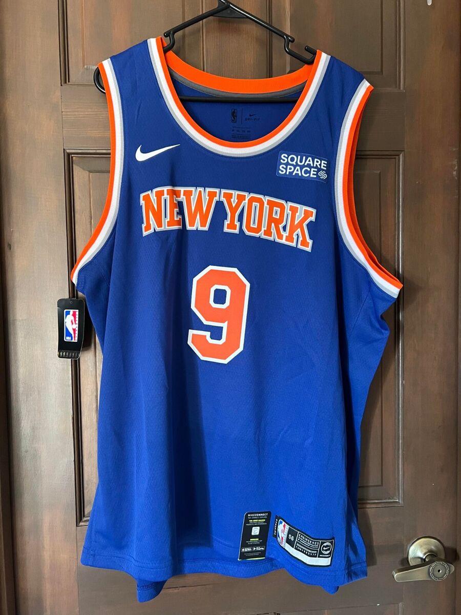 NEW NWT Nike New York Knicks RJ Barrett #9 Blue Swingman Jersey