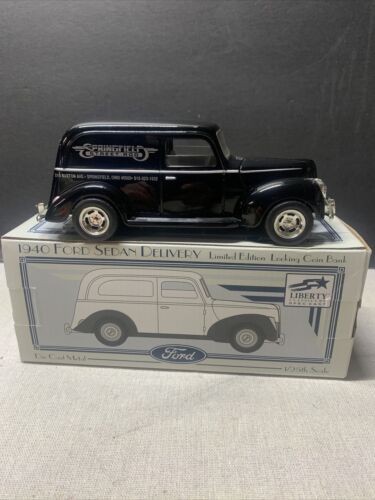 LIBERTY CLASSICS EASTWOOD 1940 FORD DELIVERY Black 1:25 COIN BANK Spec Cast - Picture 1 of 10