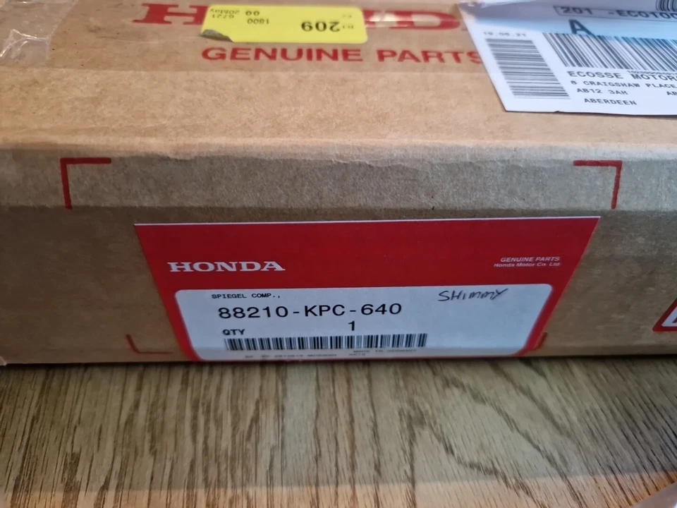 NUEVO ESPEJO GENUINO HONDA XL/CR125 VARADERO 2001-06 88210KPC640 XL650/700 #F22 Foto 2 de 2