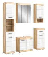 Xonox.Home 5 Tlg. BadmöBel-Set BadezimmermöBel BadschräNke Lambada Sonoma Eiche
