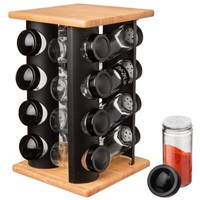 GewüRzstäNder GewüRzkarussell GewüRzregal Drehbar Mit 16 GlasbehäLter 29X17,5