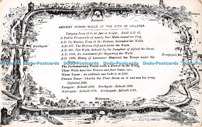 R554617 Antike römische Stadtmauern Chester