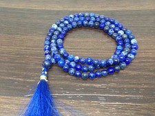 Natural 6mm LAPIS LAZULI Mala 108 prayer beads Meditation Necklace
