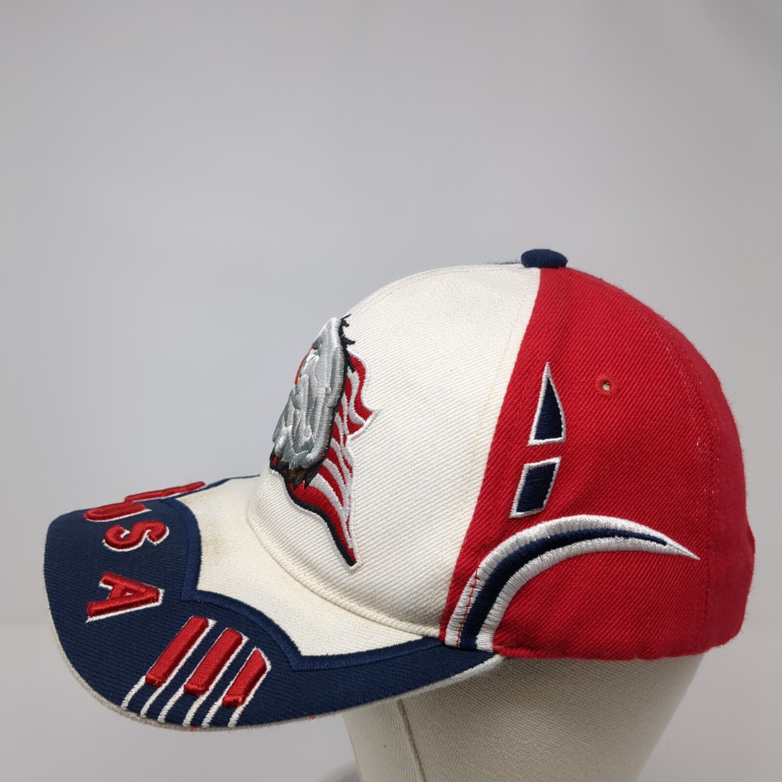 USA Flag Eagle Strapback Hat Multi One Size Adjus… - image 3