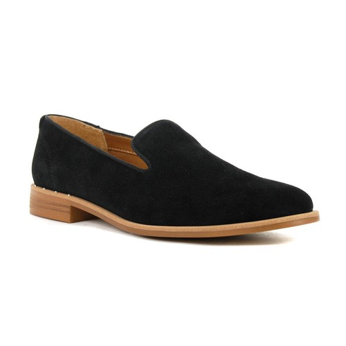 Franco Sarto Jeena Black Suede Slip-On 