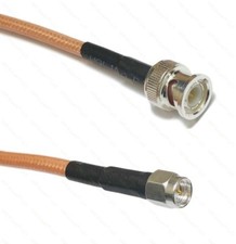 RG400 Silver Plated BNC MALE Plug to SMA MALE Plug Coaxial RF Pigtail Cable USA