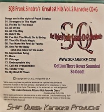 8 FRANK SINATRA SQ KARAOKE CDG DISC