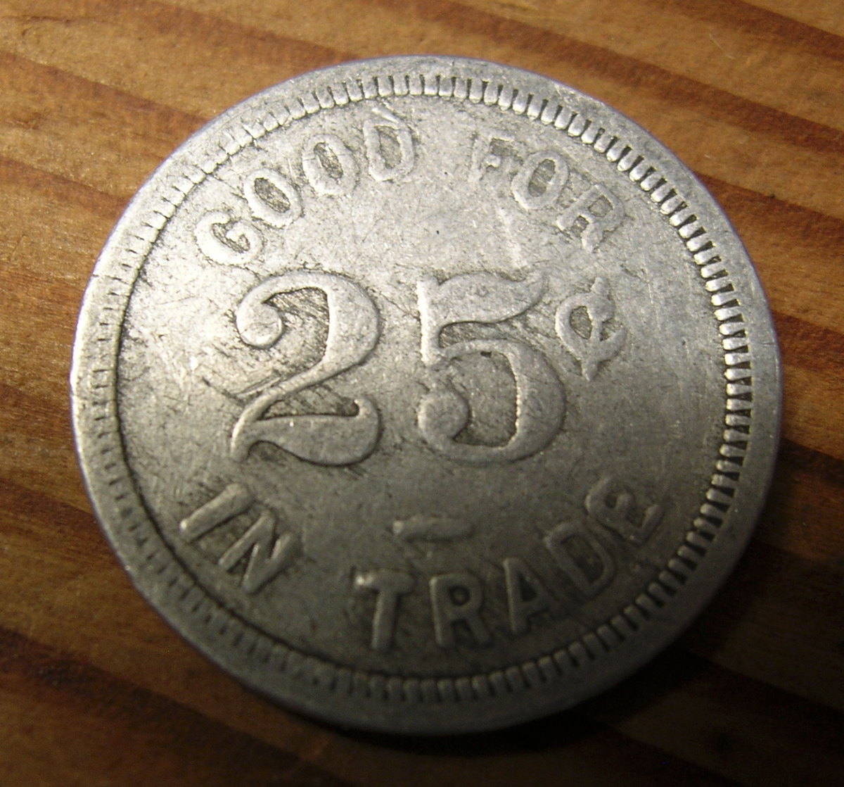 62 - Old Aluminum Trade Token – PASTIME – P – NORTH YAKIMA