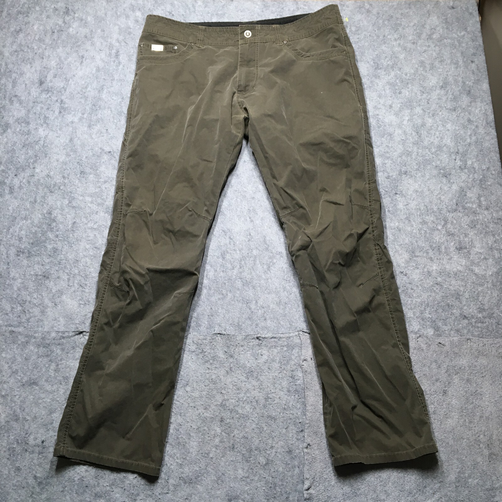 Kuhl Revolvr Pants Mens 38x32 Brown Lightweight Cotton Vintage Workwear