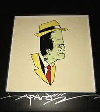 Rare ARTIST SIGNED Alex Pardee Frankenstein Dick Tracy Art Framed Print Comics