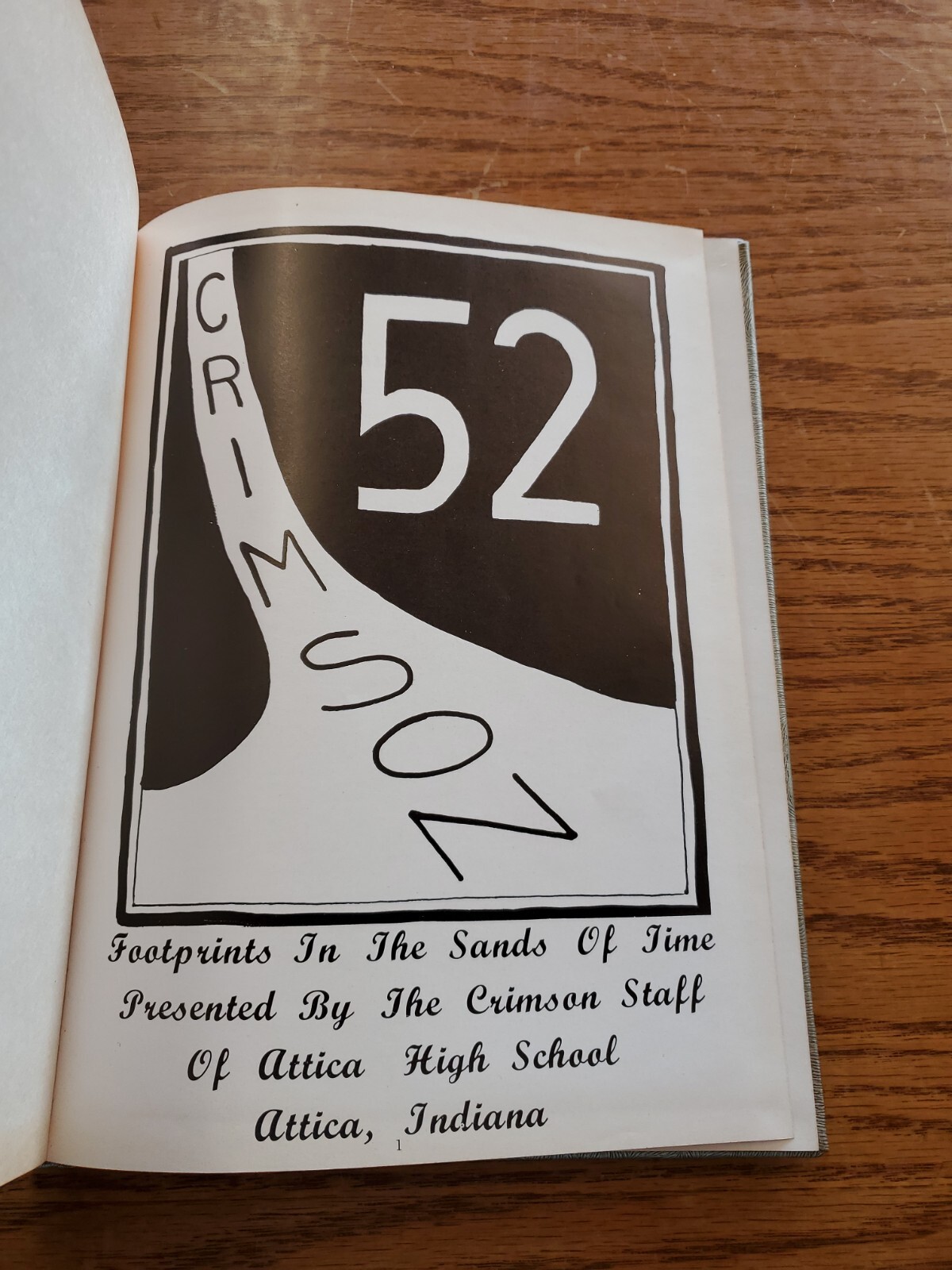 1952 Attica High School Yearbook Attica Indiana IN Crimson eBay