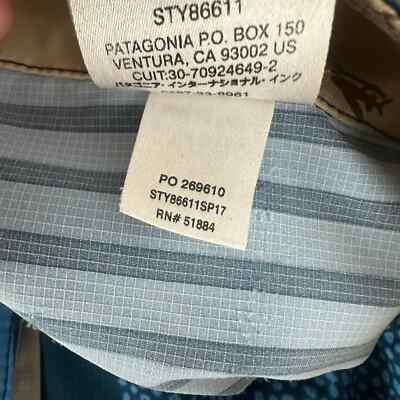 Patagonia Stretch Planing Boardshorts Men size 34 Jellyfish Stripe