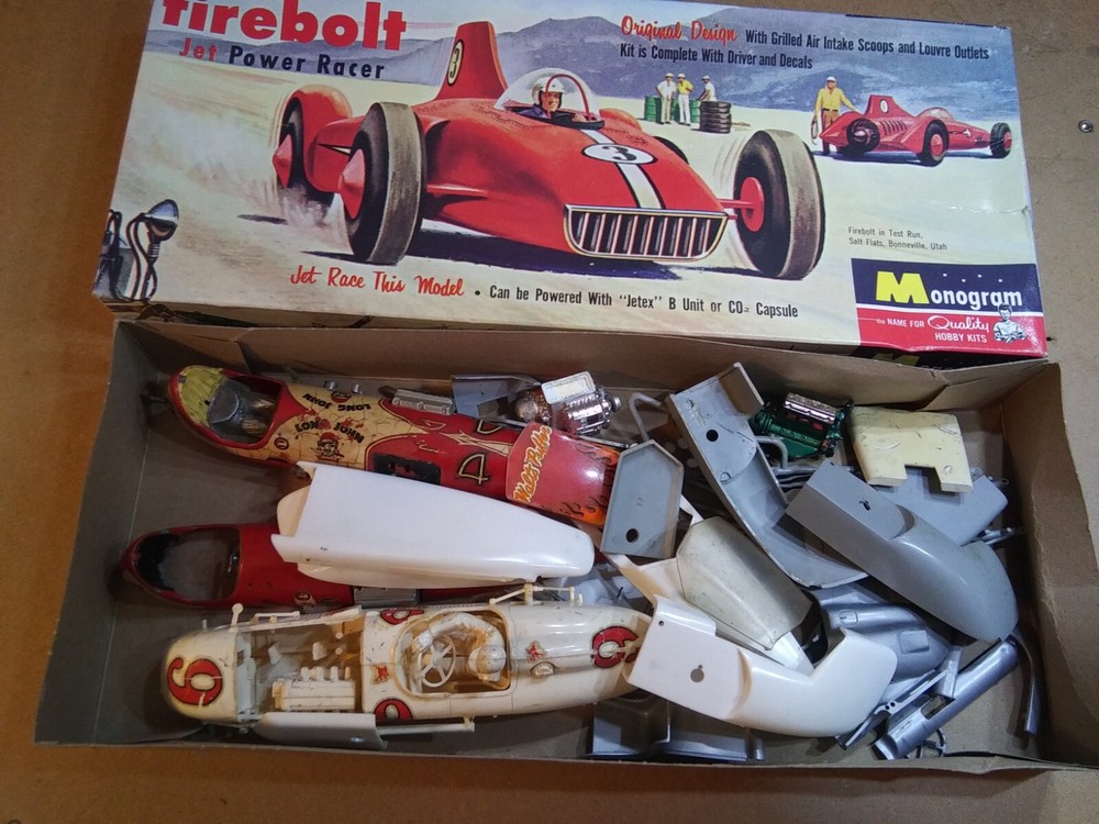 1/25 Vintage Lot of misc. Monogram  AMT Hawk dragster indy race car body parts