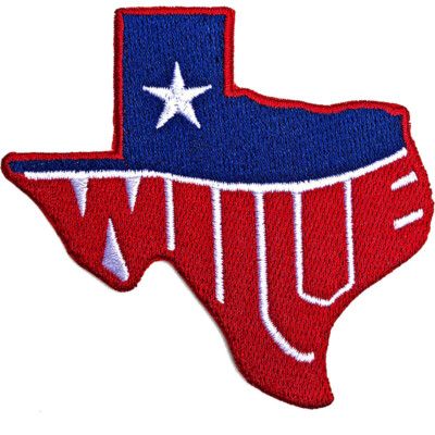 WILLIE NELSON AUFBÜGLER EMBROIDERY PATCH # 1 TEXAS LOGO 8x7cm BÜGELBILD FLICKEN
