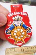 vintage 1960s Made in Japan metal tin lithographed Sea Captain, nice collectible