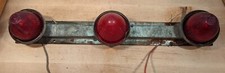3 Lights On Bracket Head Cab Car Vehicle Machine Tractor Lights Rat Rod Patina