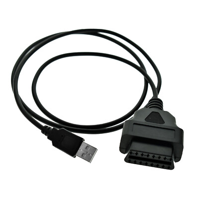 1× 16Pin OBD2 To USB Female Port Charger Adapter Cable Connector Diagnostic Tool