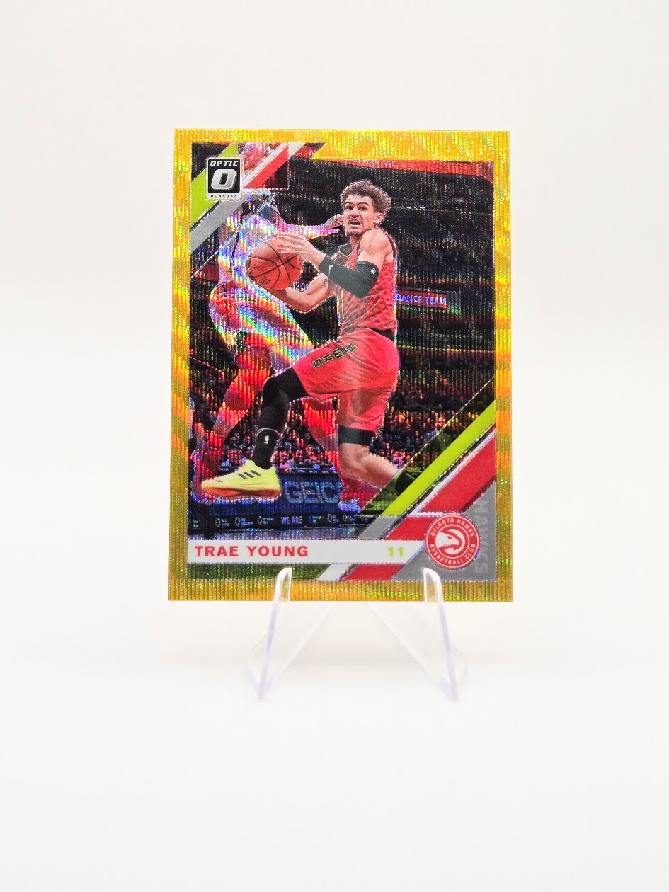 Trae Young 2019-20 Panini Donruss Optic TMall Gold Wave SP #2 Hawks