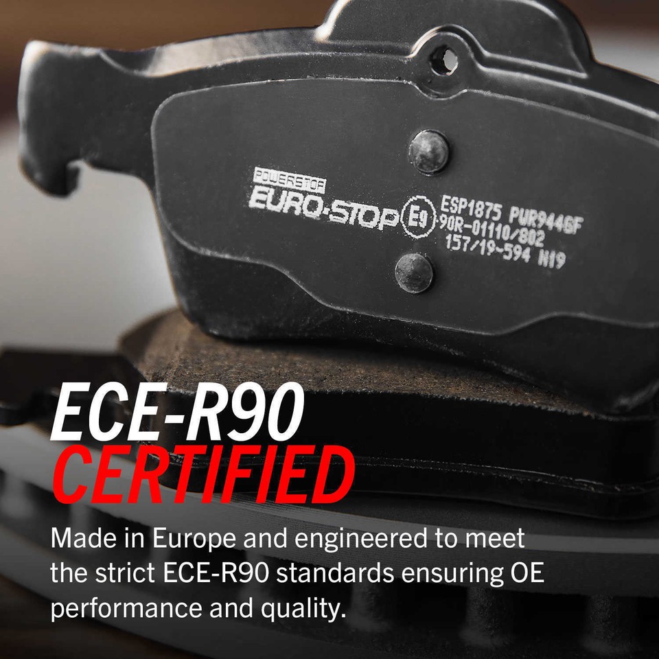 Disc Brake Pad Set-Rear Euro-Stop ECE-R90 Brake Pads Power Stop ESP2479 ...