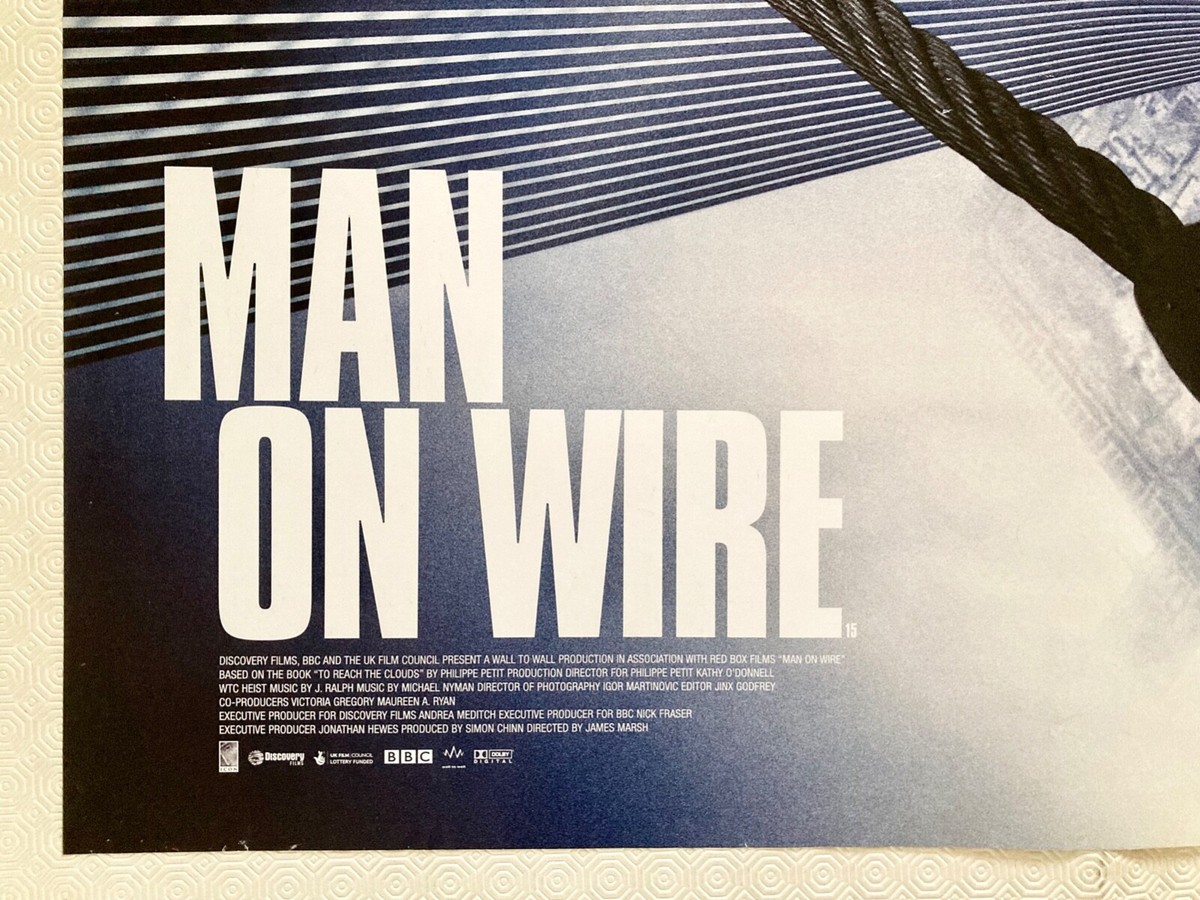 Man on a Wire Original 2008 Quad Poster Phillippe Petit Jean