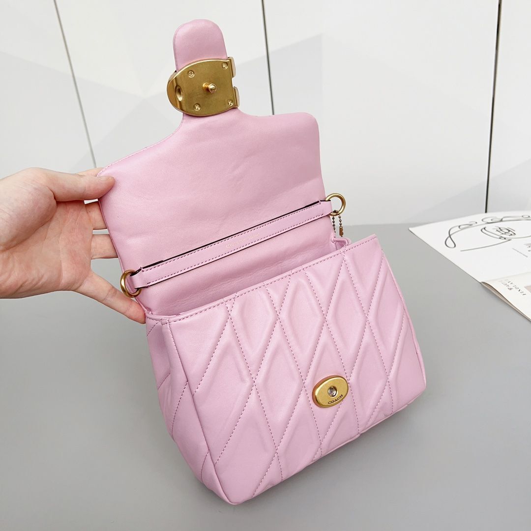 COACH Times Square Tabby 20 Shoulder Bag Quilted CW629 Pink