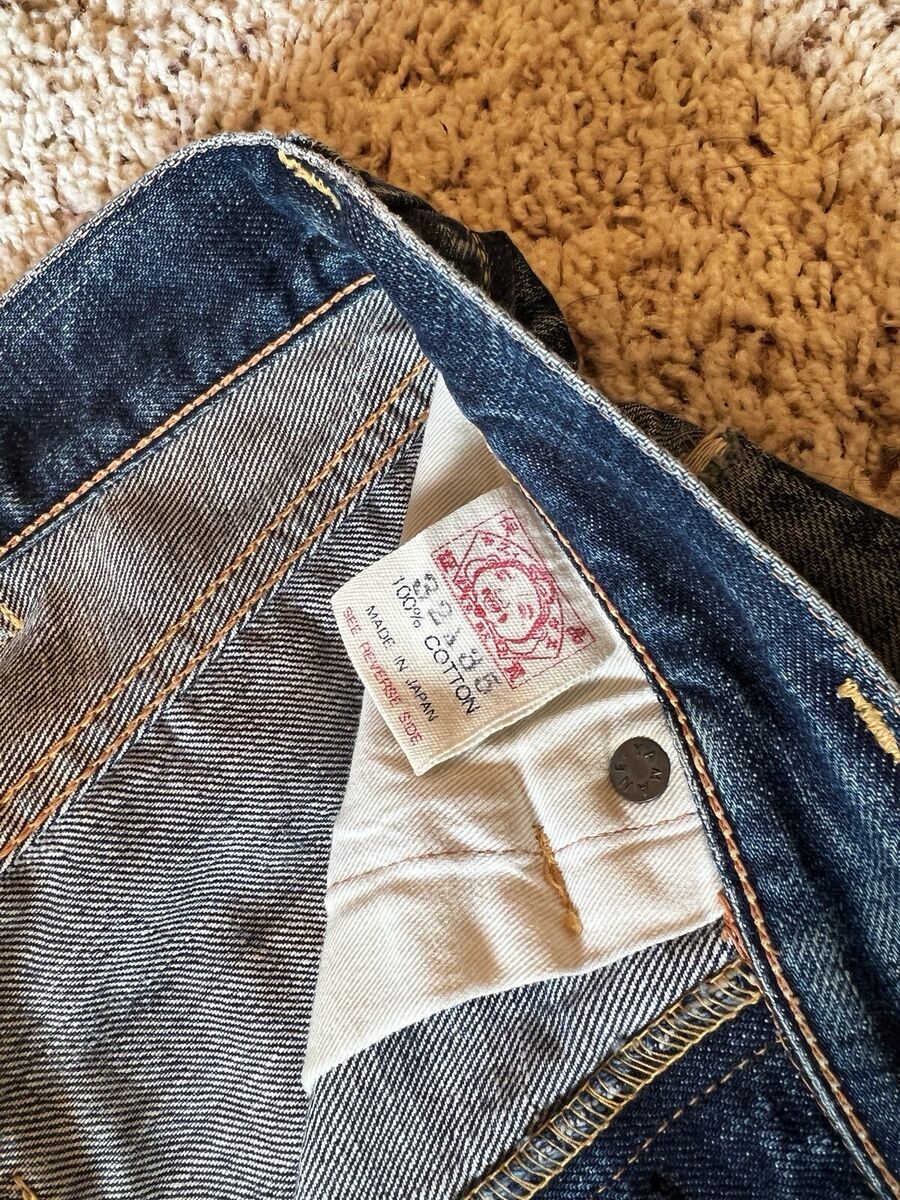 Evisu Selvedge Denim Jeans No. 1 Special Lot 2004 32x35 Evisu Selvedge Denim Jeans No. 1 Special Lot 2004 32x35
