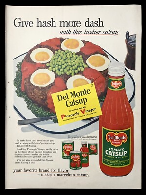 1952 Del Monte Tomato Catsup Vintage Magazine Print Ad 11x14