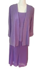 Lilac 3-piece Womens Top Jkt Skirt Set Formal Evening Wear Alex Evenings LP