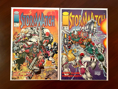 Stormwatch #1 & #3 (Image Comics 1993) Jim Lee Scott Clark 1st Stormwatch