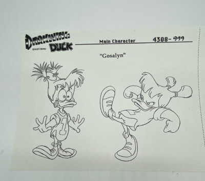 Darkwing Duck GOSALYN 1991 Production COPY Model Cel Drawing