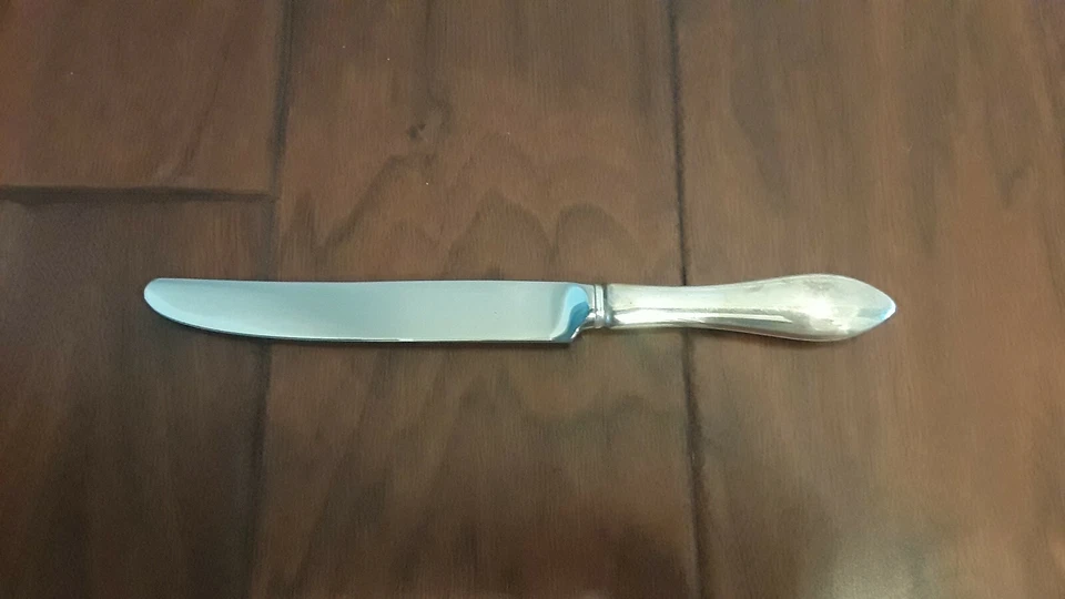 Cuchillo de plata esterlina antiguo en punta de Reed & Barton Dominick & Haff Foto 2 de 3