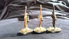 Three hand painted 32mm plastic Reaper miniatures undead skeleton Archers