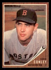 1962 Topps #187 Gene Conley UER Boston Red Sox EX
