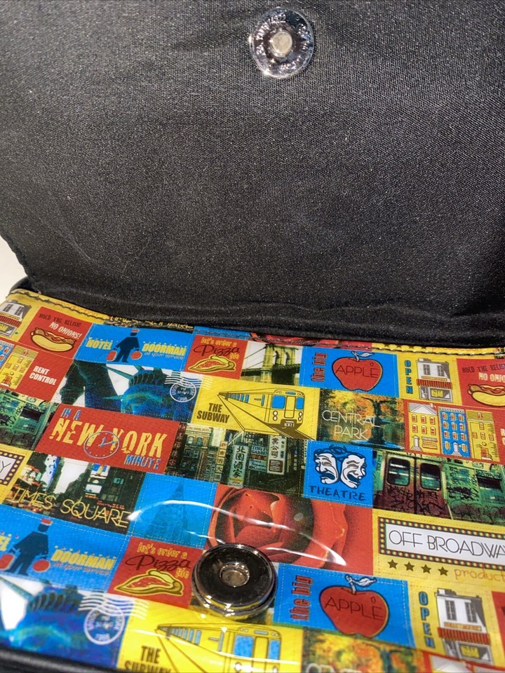 Fossil Vinyl Graphic Purse Metro Broadway Times Square Central Park NWT