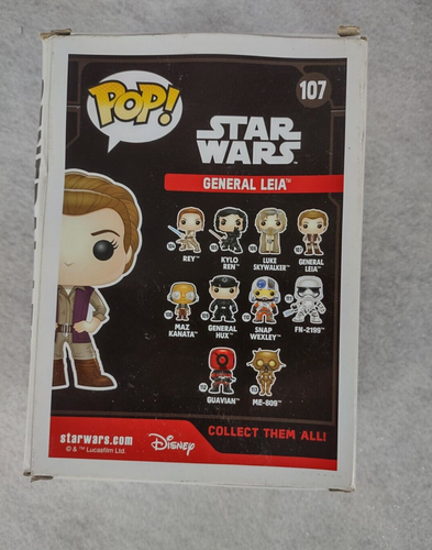 Funko Pop! Star Wars General Leia #107 The Force Awakens Vinyl New Sealed Box - Picture 4 of 10