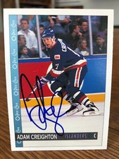 1992-93 OPC O-PEE-CHEE #85 ADAM CREIGHTON SIGNED AUTOGRAPHED CARD